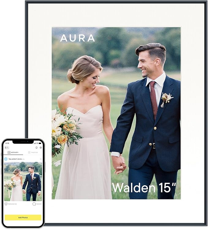 Aura Walden 15" WiFi Digital Picture Frame | Wirecutter's Best Digital Frame for Gifting | Send P... | Amazon (US)