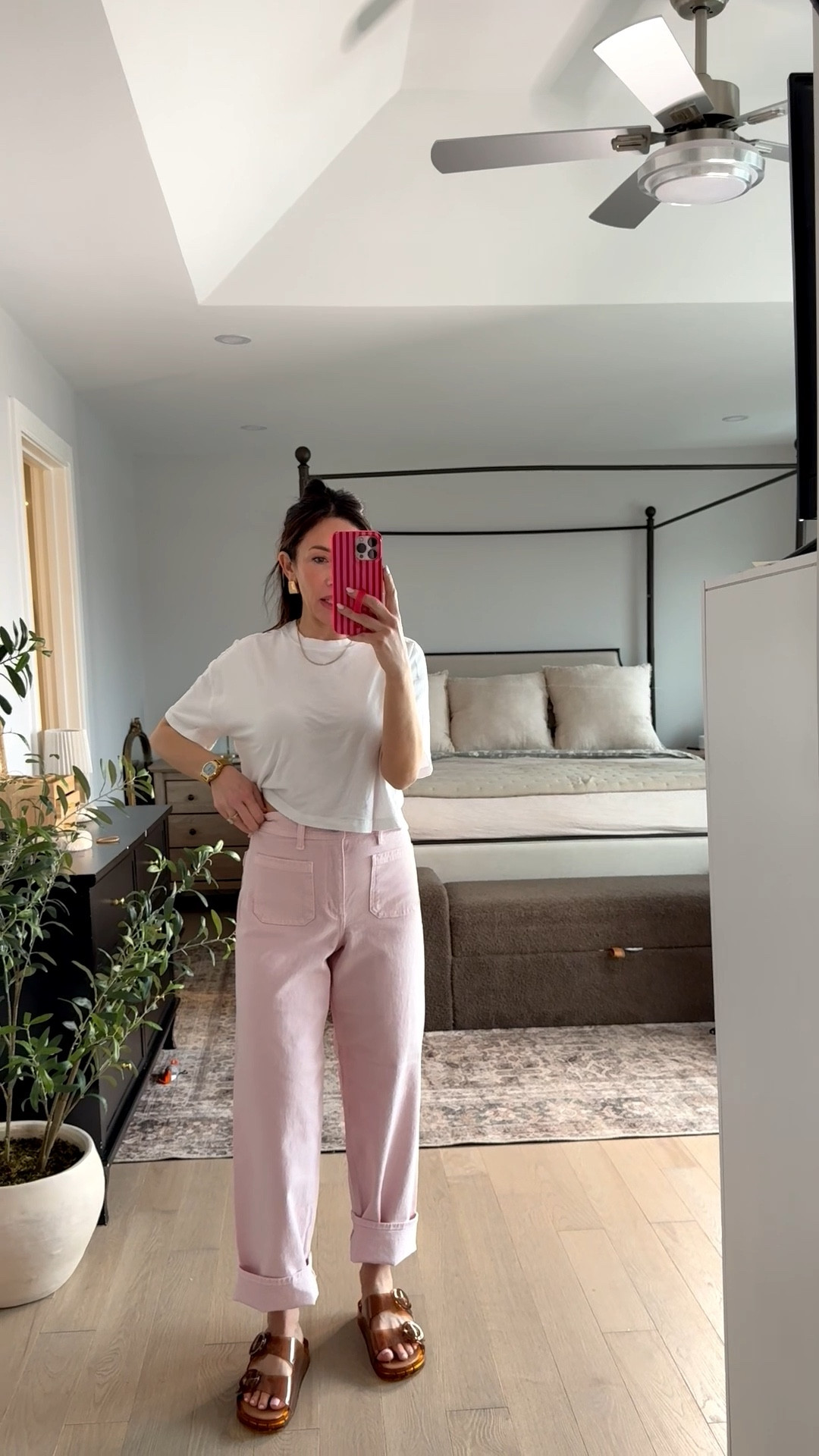 I found a Jean I love😍 I didn’t think I would live the fit as much as I do. Im wearing size 2. Comes in stripes, floral, denim and a green 
Target style 

#LTKSeasonal #LTKPetite #LTKFindsUnder50