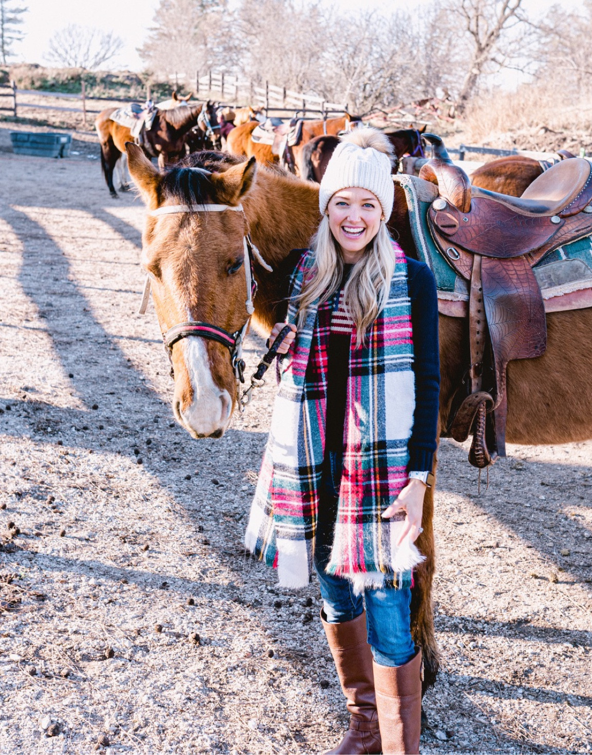🐎Definitely a highlight of our trip to Lake Geneva! See more on shiningondesign.com ❤️ #holidayscarf #holidaystyle 

#LTKSeasonal #LTKHoliday