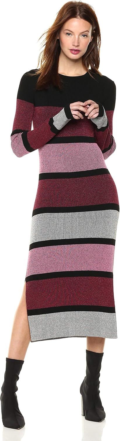 Cable Stitch Women's Stripe Ribbed Dress | Amazon (US)