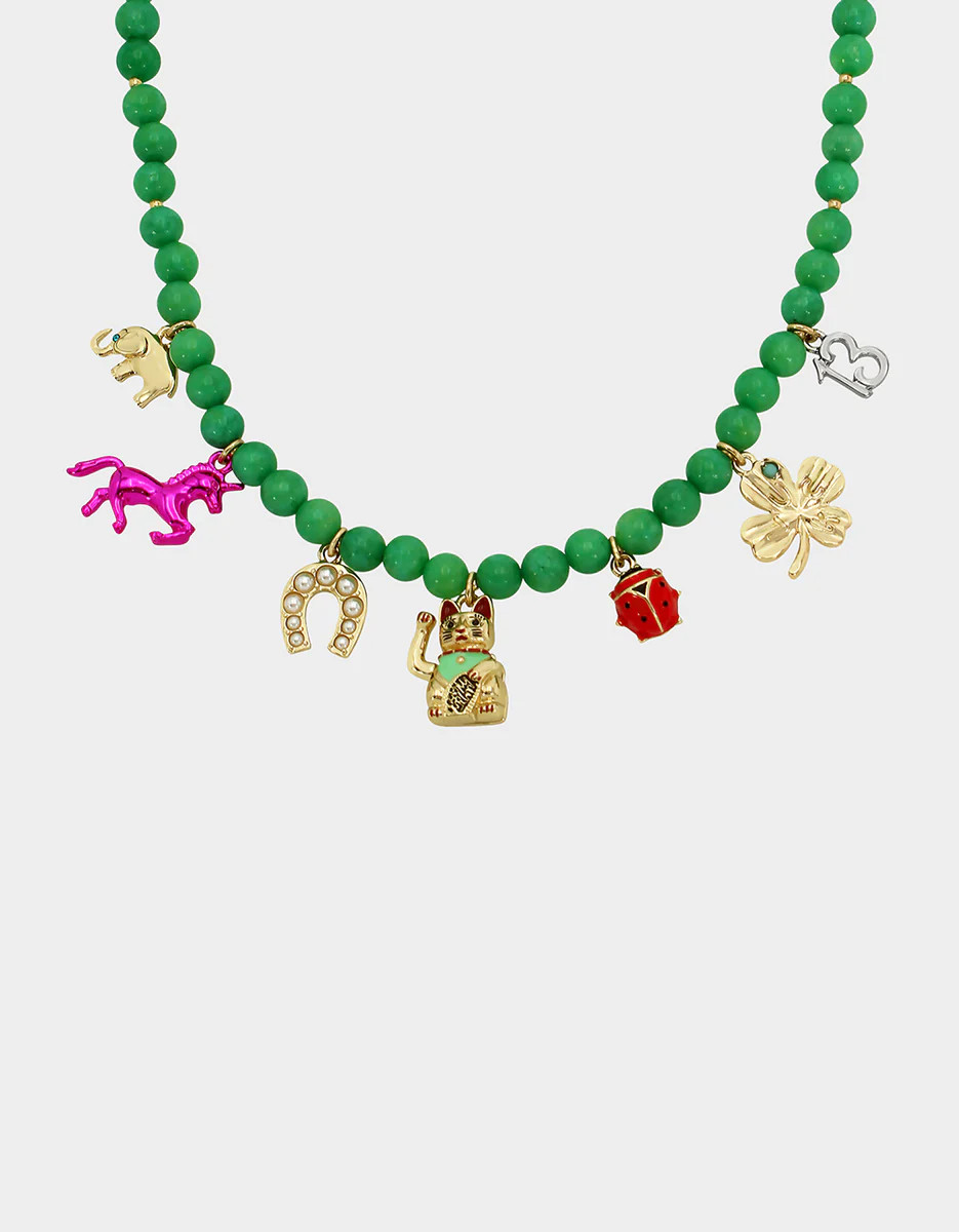 LUCKING OUT CHARM NECKLACE MULTI | Betsey Johnson
