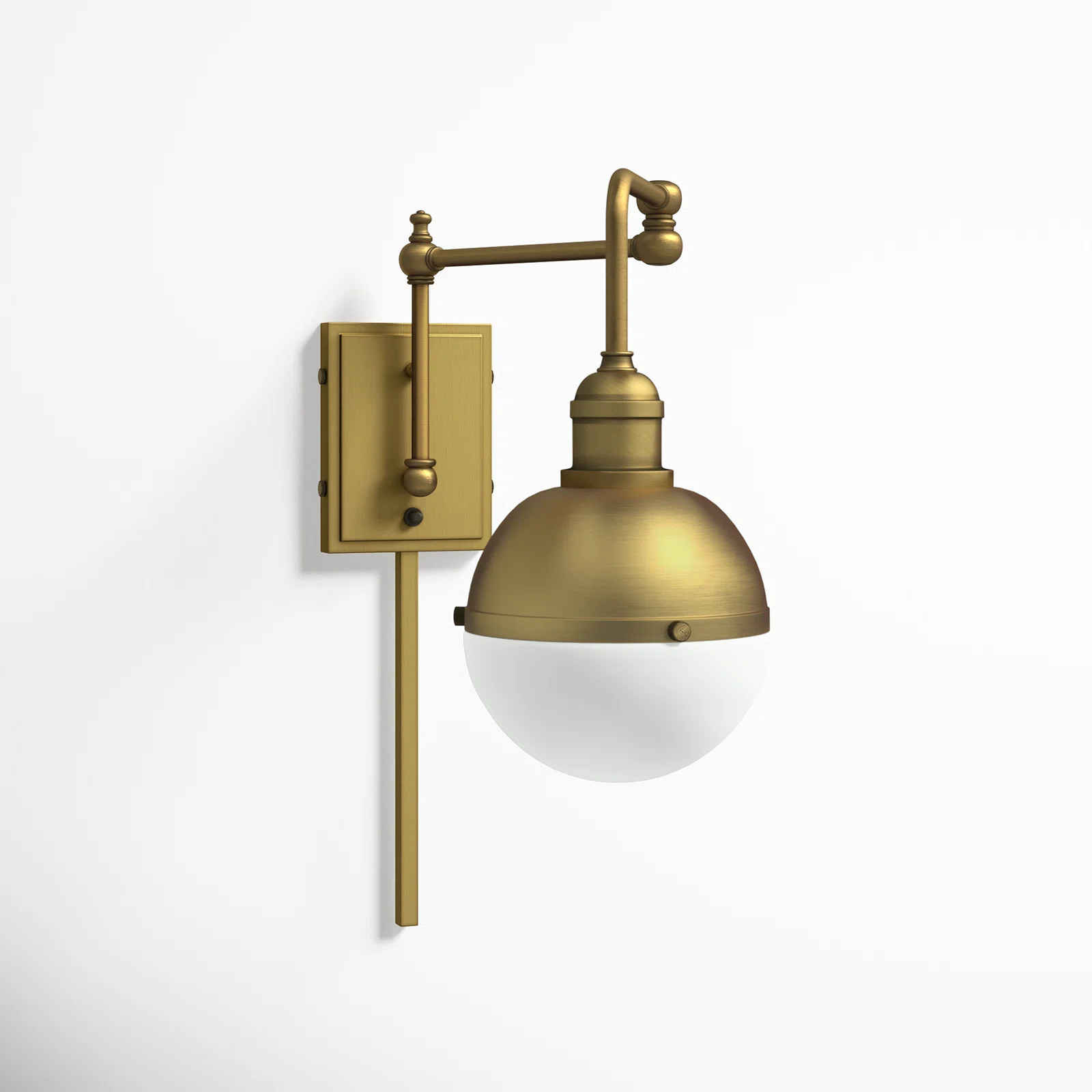 Ostara Glass Plug-in Swing Arm Sconce | Wayfair North America