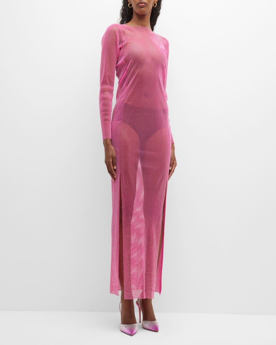 Rose Diamonds Rhinestone Maxi Dress | Neiman Marcus