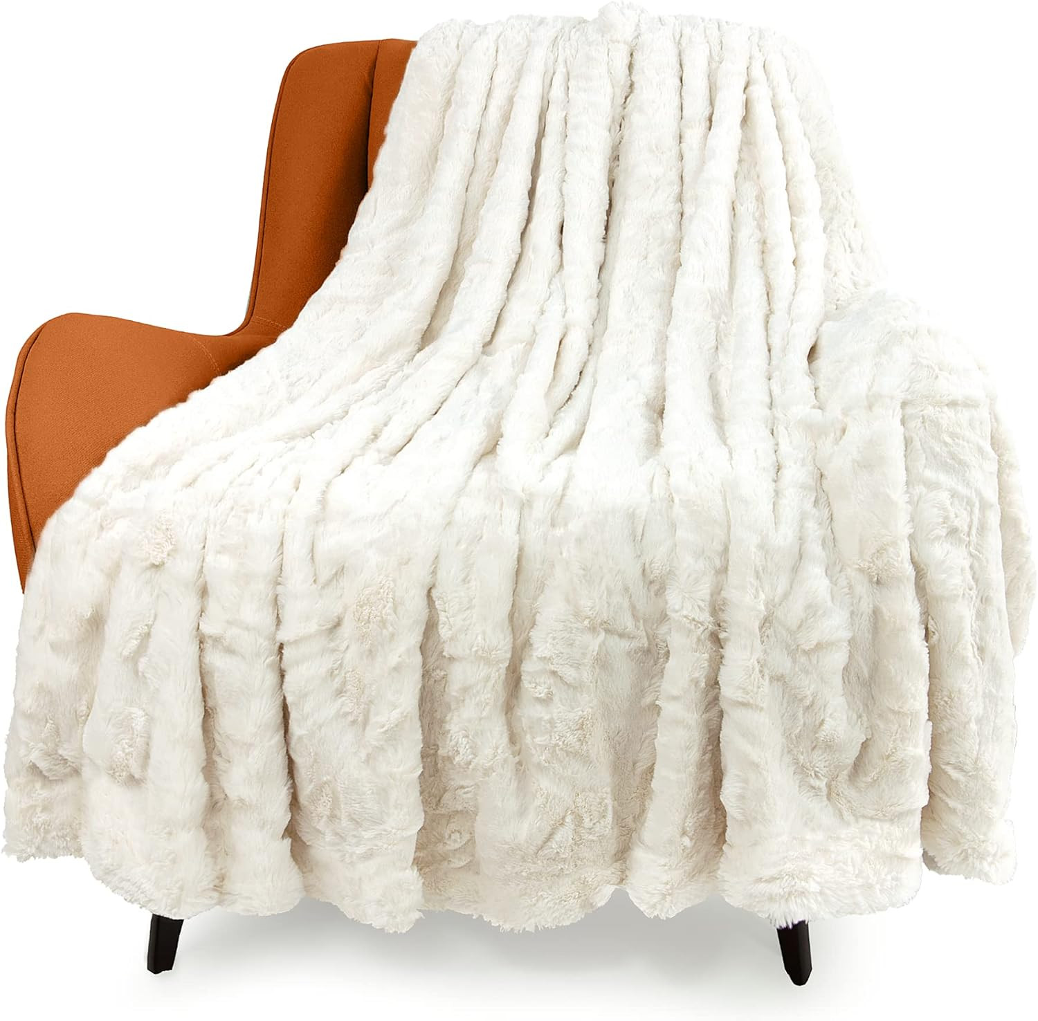 TOONOW Faux Fur Luxury Throw Blanket,Double Side Soft Fluffy Shaggy Fuzzy Blanket for Couch Sofa ... | Amazon (US)
