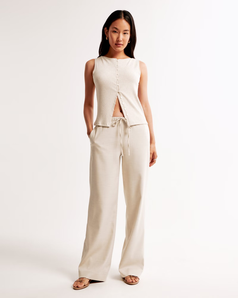 Women's Menswear Pull-On Pant | Women's Bottoms | Abercrombie.com | Abercrombie & Fitch (US)