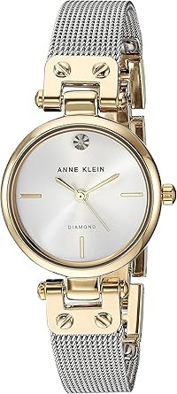 Anne Klein Women's Diamond-Accented Mesh Bracelet Watch | Amazon (US)