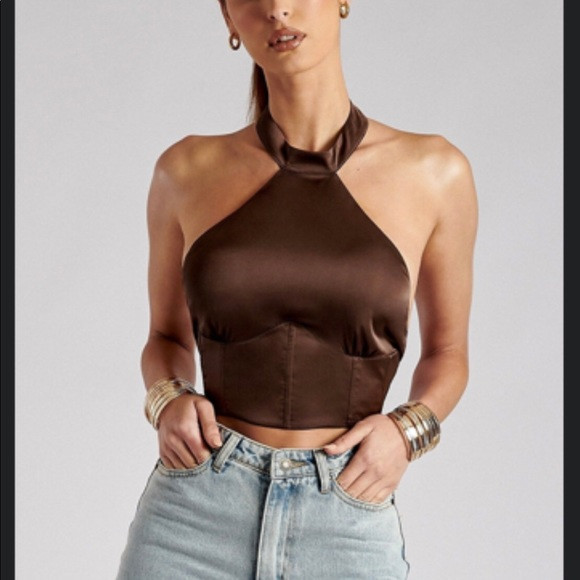NWT Brown Halter Top 🤎 | Poshmark