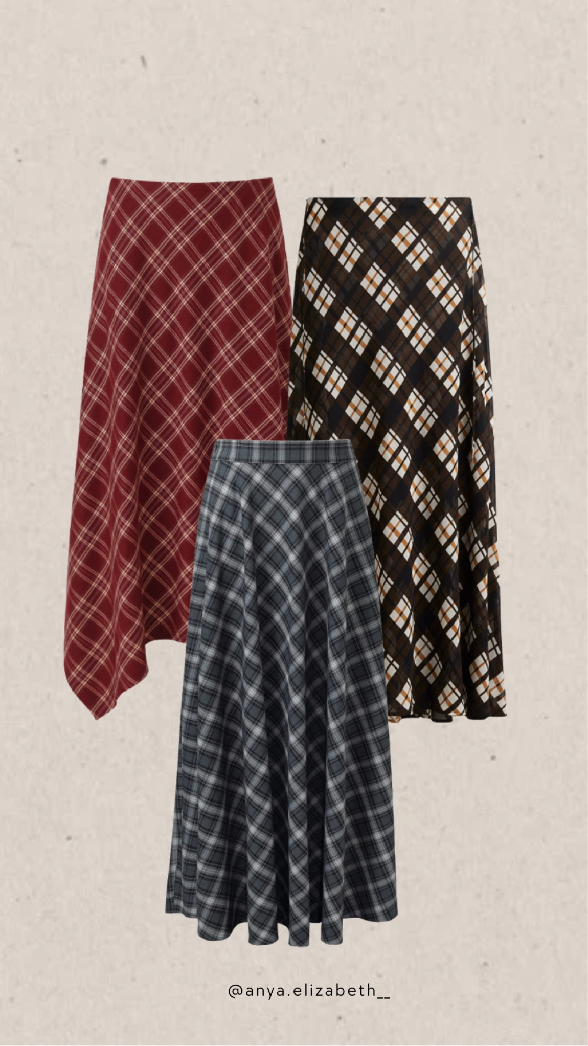 Midi check skirts for autumn style 🤎 Midi skirt, autumn wardrobe, highstreet style. 

#LTKSeasonal #LTKfindsunder100 #LTKfindsunder50