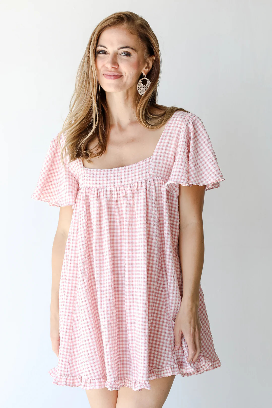 Just Checked In Gingham Mini Dress | Dress Up
