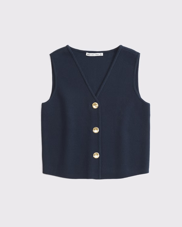 LuxeLoft V-Neck Vest | Abercrombie & Fitch (US)