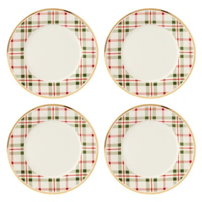 Holiday Plaid Dinner Plates, Set of 4 | Wayfair North America