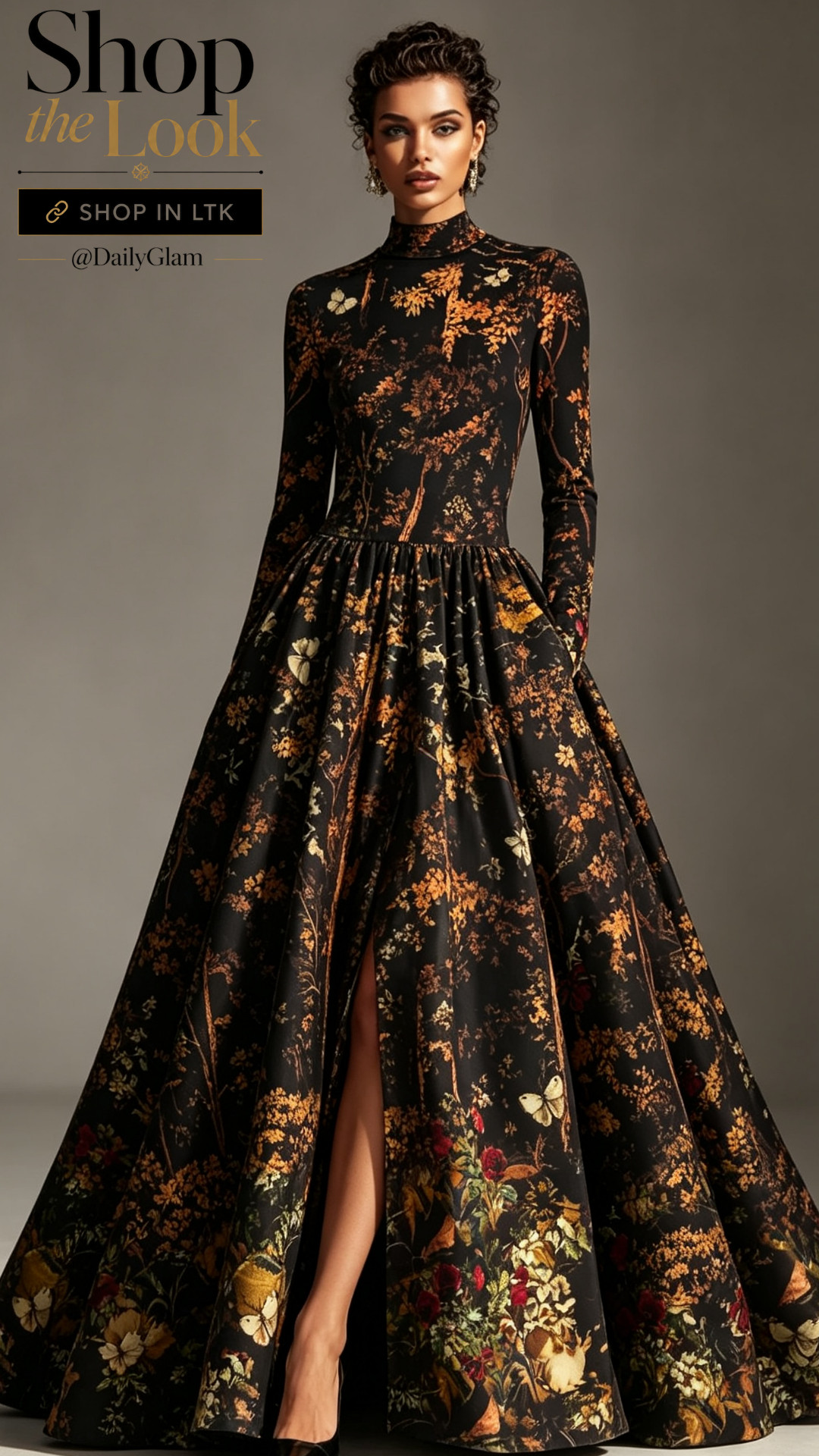 Dark Forest Print High Neck Gown | Elegant Fall Formal Look

#FormalGown #FallDress #FloralPrintGown #SpecialOccasionDress #MaxiGown #EveningDress #AutumnStyle #DressInspo #WeddingGuestDress #LongSleeveGown #DarkFloralDress #LuxuryFormalWear 

 #LTKootd #LTKOver40 #LTKWedding