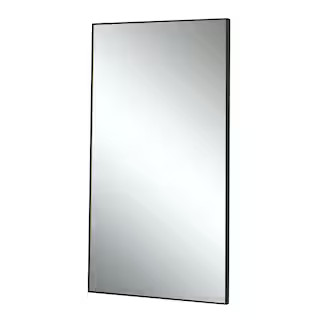 71 in. x 32 in. Classic Rectangle Metal Framed Black Wall Mirror | The Home Depot