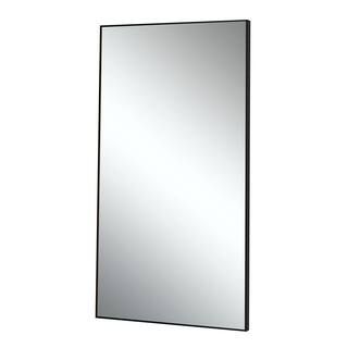71 in. x 32 in. Classic Rectangle Metal Framed Black Wall Mirror | The Home Depot