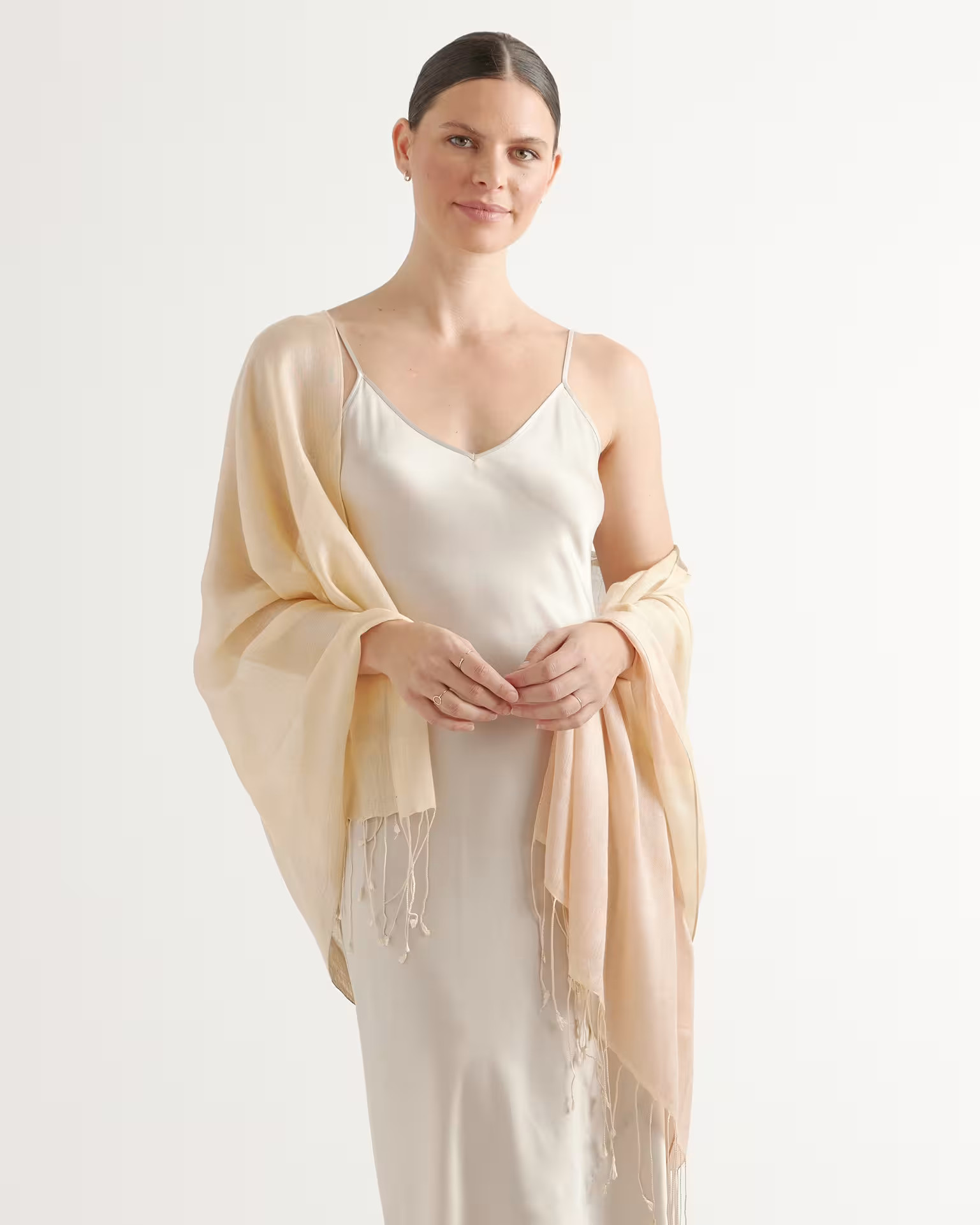 Featherweight Silk Cashmere Colorblock Scarf | Quince