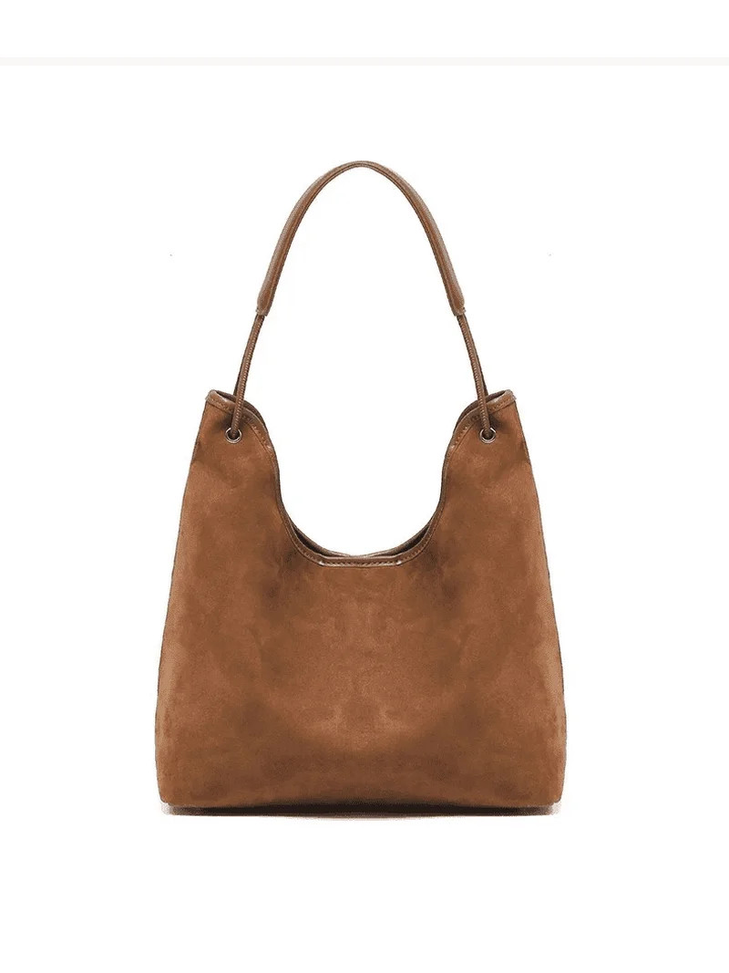 Women's Suede Leather Shoulder Bag Tote | Walmart (US)