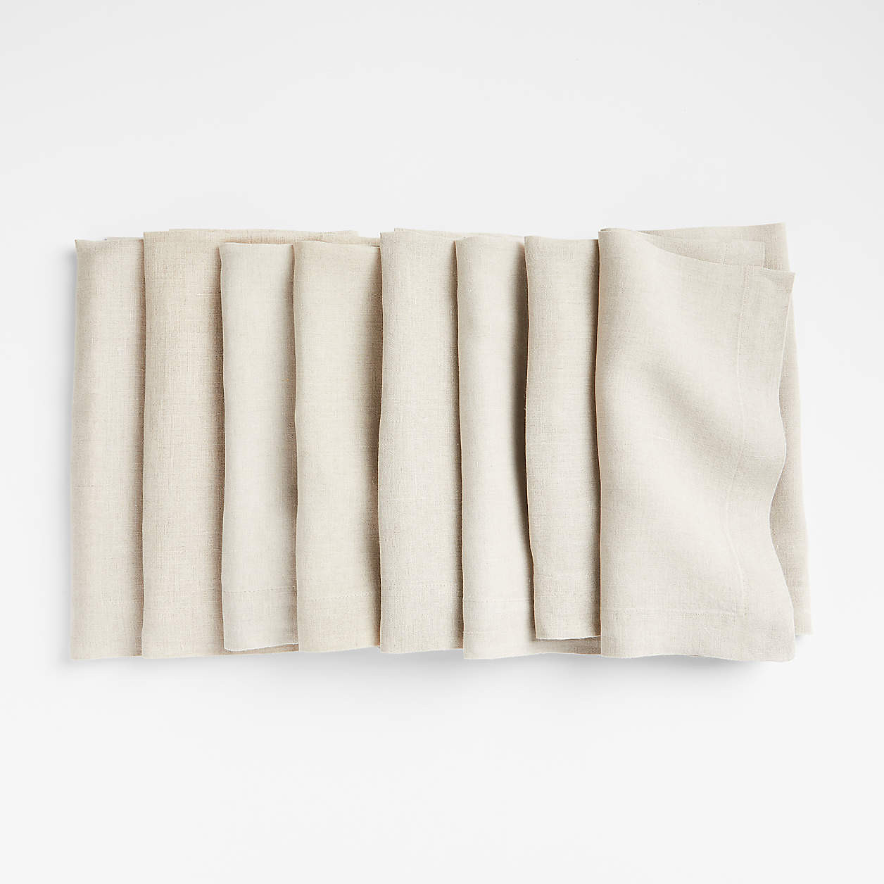 Marin Natural European Flax ®-Certified Linen Napkin, Set of 8 | Crate & Barrel
