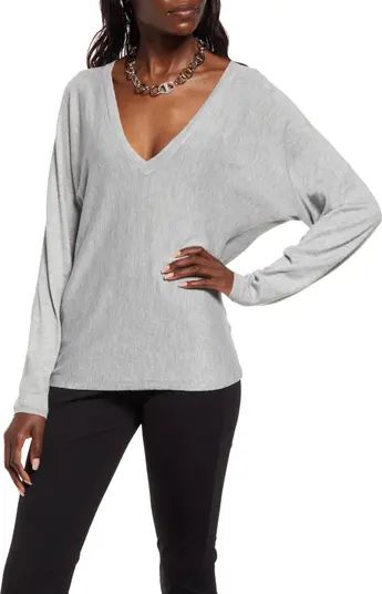 V-Neck Dolman Sleeve Sweater | Nordstrom
