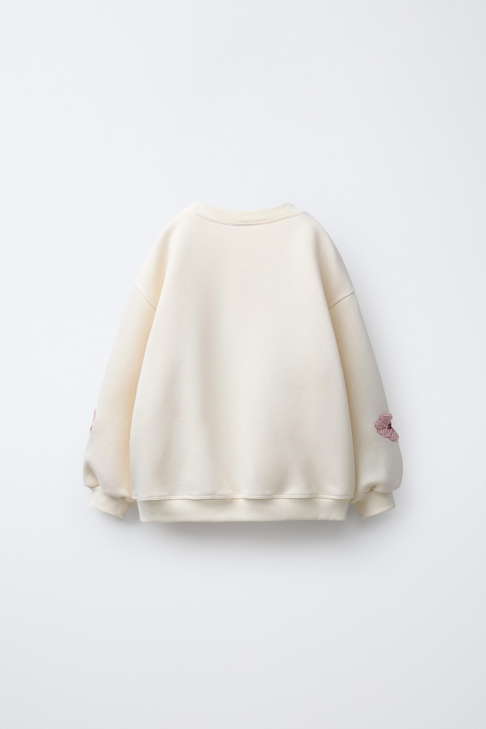 EMBROIDERED FLORAL SWEATSHIRT | Zara US