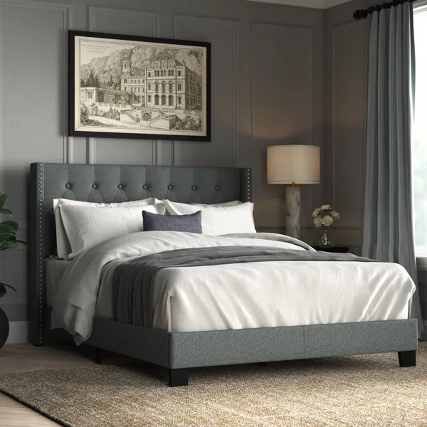Aadvik Tufted Upholstered Low Profile Standard Bed | Wayfair North America