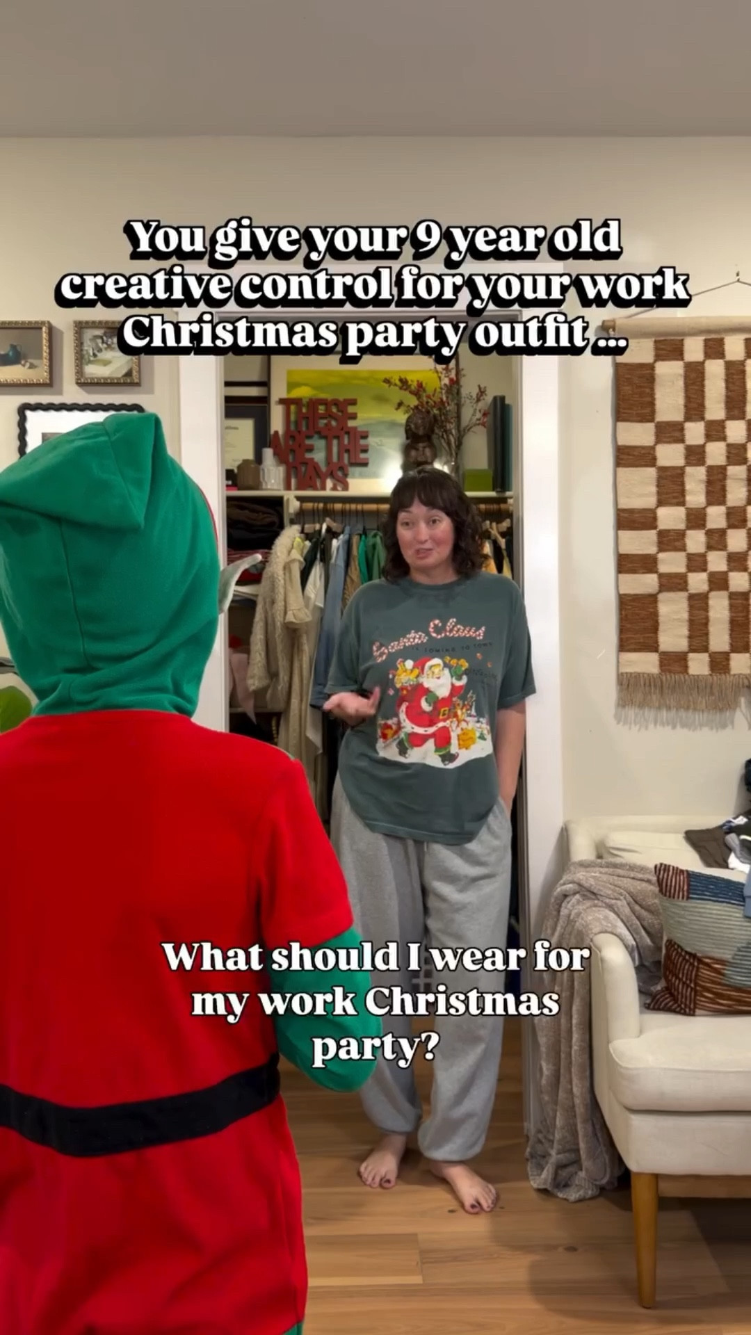 Round 2 of “let my kids pick my Christmas party outfit ”… and today my 9-year-old took FULL creative control!

His vision, my magic making it come to life 💡

If you saw yesterday’s video with my pre-teen, you already know why I had to do this again. And if you didn’t… go watch it because he did NOT come to play.

My 9-year-old’s vision was honestly iconic, even if for some the may be of more of a day looks vs a holiday party outfit. 

I need you to tell me which look you think was his favorite in the poll!

I’ll link what I can, but some of this is old.
If it’s not linked, it’s not available anymore. 

And now the real question…
Should I let my toddler choose next?😂

#LTKHoliday #LTKMidsize #LTKmomlife