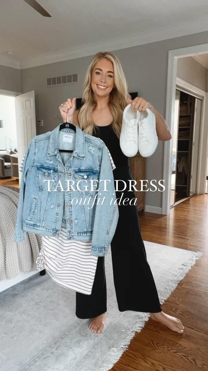 Wearing a small in dress & sized up to a medium in jacket 

Denim jacket, jeans jacket, spring outfit, t-shirt dress, casual dress, white sneakers 

#LTKFind #LTKSeasonal #LTKunder50