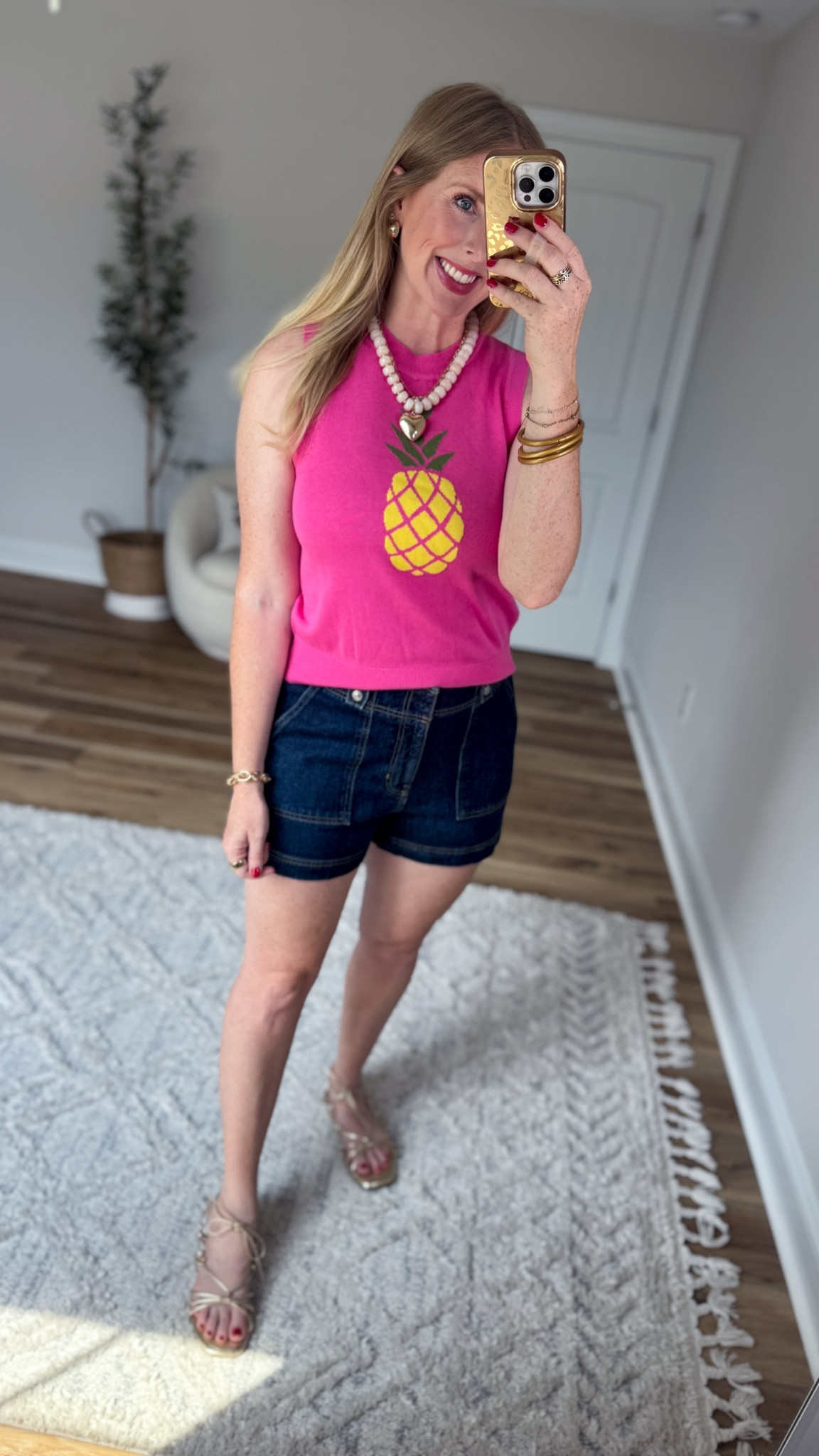 Weekend Walmart Wins try on
Pineapple sweater tank- small
Denim shorts- tts

#LTKootd #LTKmomlife