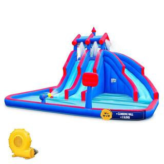 Inflatable Water Slide and Blow up Pool, Kids Water Park for Backyard | The Home Depot