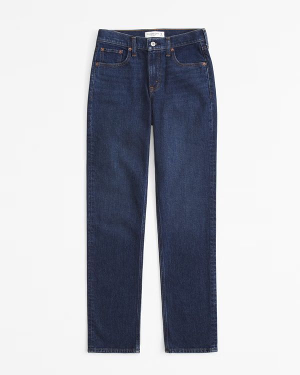 Curve Love Mid Rise 90s Straight Jean | Abercrombie & Fitch (US)