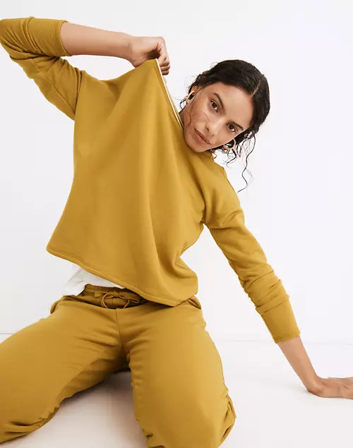 MWL Superbrushed Easygoing Ringer Sweatshirt | Madewell
