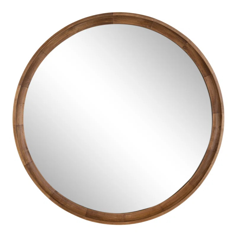 Zoie Round Wood Wall Mirror | Wayfair North America