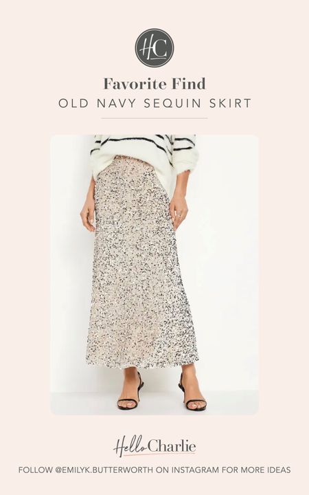 My favorite find of the day: this Old navy sequin skirt! 😍 I imagine it paired with a gray sweater and chic sneakers or booties this holiday season! I also love a good graphic crewneck this would be perfection with. 


#LTKHoliday #LTKfindsunder50 #LTKstyletip