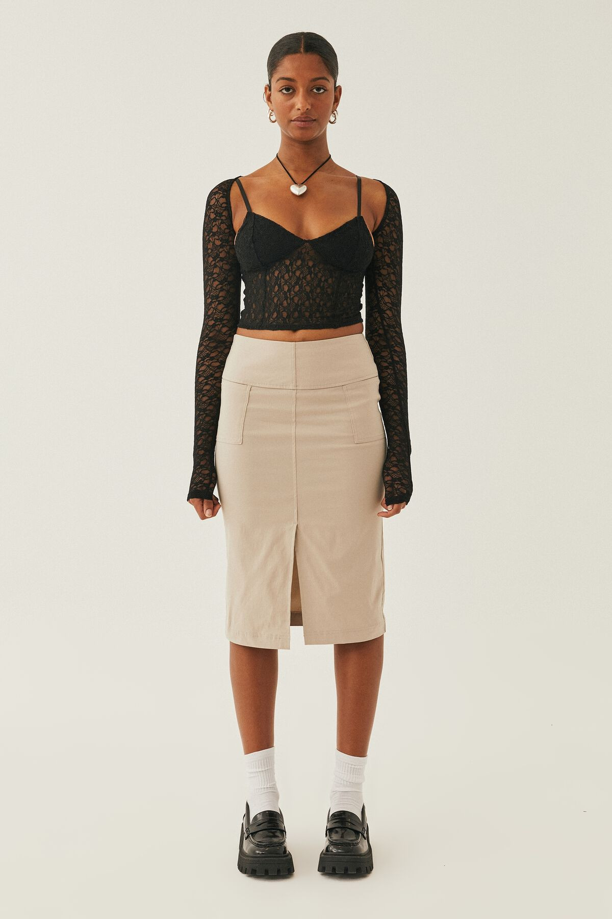 Shani Split Midi Skirt | Supre (AU & NZ)