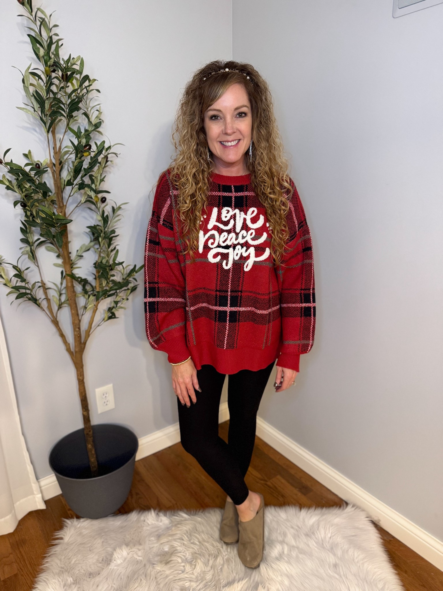 Walmart holiday outfit/ Christmas sweaters/ holiday party outfit 

Sweater- sized up to XL
Leggings- small
Clogs- size 8, tts 

#LTKHoliday #LTKFindsUnder50 #LTKOver40