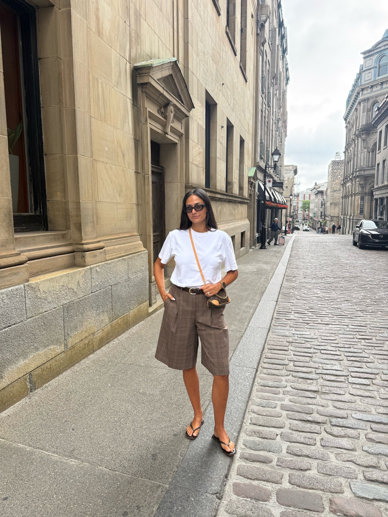 Wearing a XS oversized shirt and a size 8 in the bottoms @Aritzia