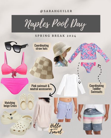 Spring break family vacation favorites. Swimsuit. Pink lily swimsuit. Bucket hat. Beachwear. Resort wear. Travel outfit. Vacation outfit. Vacation look. Pool day outfit. Vacation outfits. Spring break outfits. Toddler girl and toddler boy. Matching family. Family matching outfits. Checkered hat. 

#LTKfamily #LTKtravel #LTKSeasonal