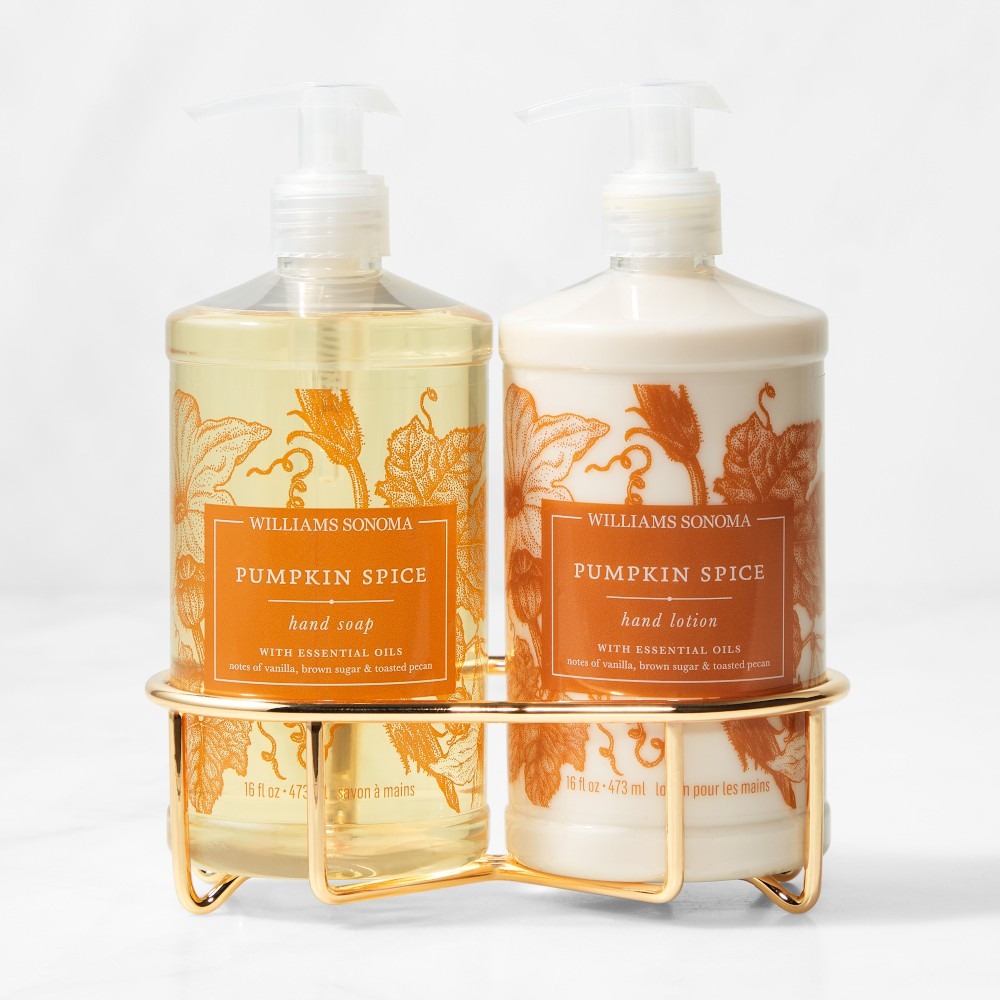 Williams Sonoma Pumpkin Spice Hand Soap & Lotion 3-Piece Set | Williams-Sonoma