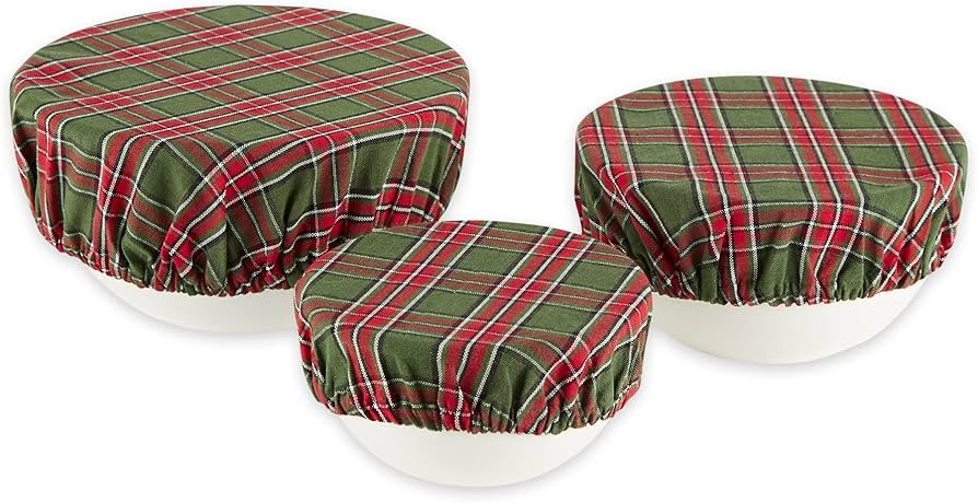 DII Reusable Cloth Bowl Cover Collection Machine Washable, Cotton with Elastic Stretch for Food S... | Amazon (US)