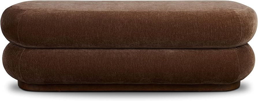 Poly & BARK Varde Bench in Bronzer Brown with Upholstered Seat, Clean Modern Lines, and Versatile... | Amazon (US)