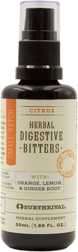 Surthrival: Herbal Digestive Bitters (1.69 fl oz / 50ml), 100% Vegan Blend of Organic & Wildcraft... | Amazon (US)