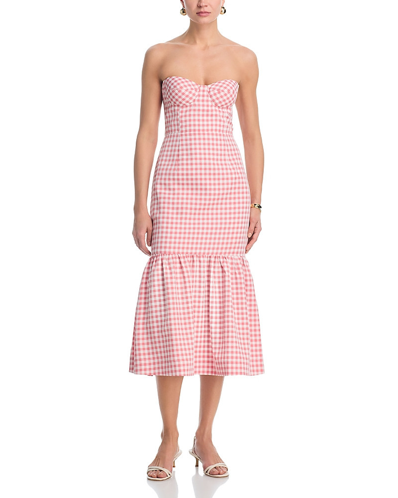 Aqua Gingham Strapless Dress - Exclusive | Bloomingdale's (US)