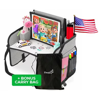 ZEAZU Kids Travel Tray – Silver Car Seat Tray for Toddlers | Target