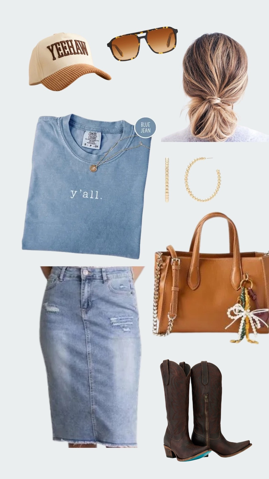 Running errands but make it cute.
Denim skirt, soft tee, boots, and a messy low bun ✔️

#LTKSeasonal #LTKPlusSize #LTKdayinmylife