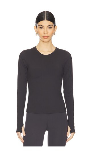 Long Sleeve Waist Length Top in Graphite | Revolve Clothing (Global)