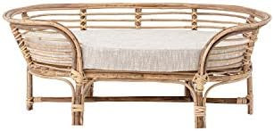 Creative Co-Op Rattan Cushion Dog Bed, Grey | Amazon (US)