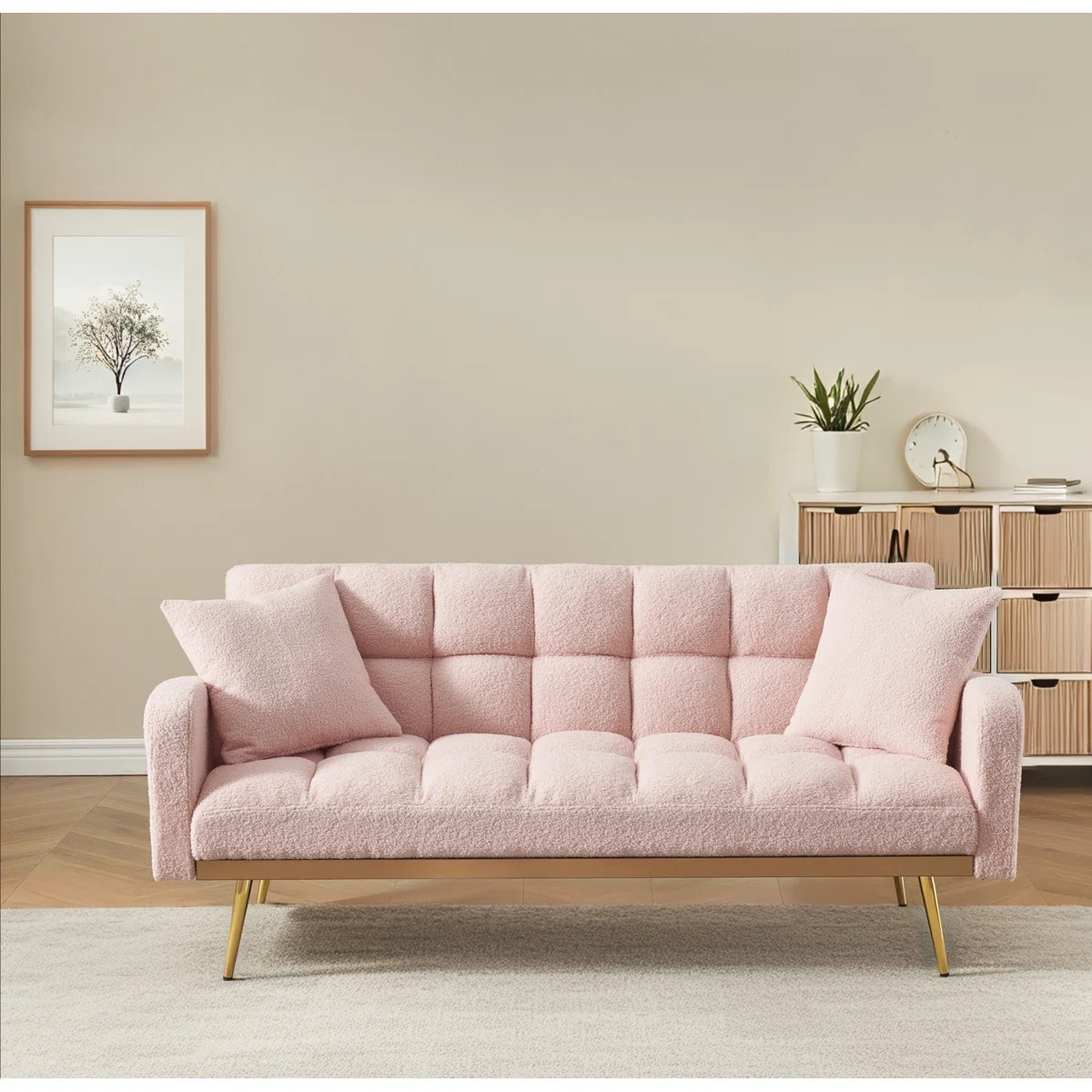 Wind Teddy Upholstered Sofa Bed with Adjustable Backrest | Wayfair North America