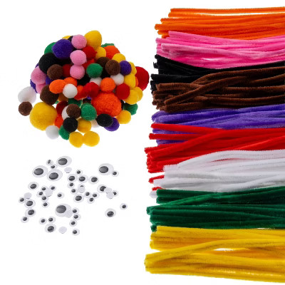 John Bead Craft Combo Pack Pipe Cleaners Pompoms Googly Eyes Activity Kits Essentials Mix 300 Pie... | Target