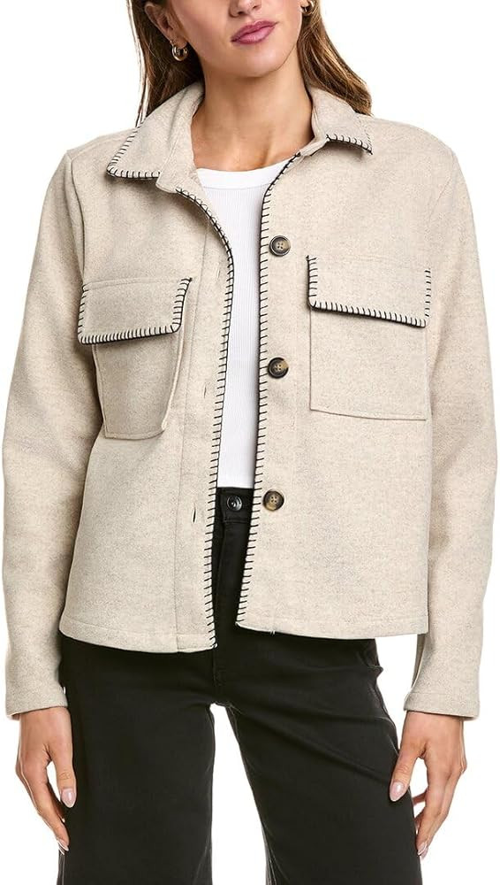 Beach Lunch Lounge Womens Beachlunchlounge Tali Jacket, S, Tan | Amazon (US)