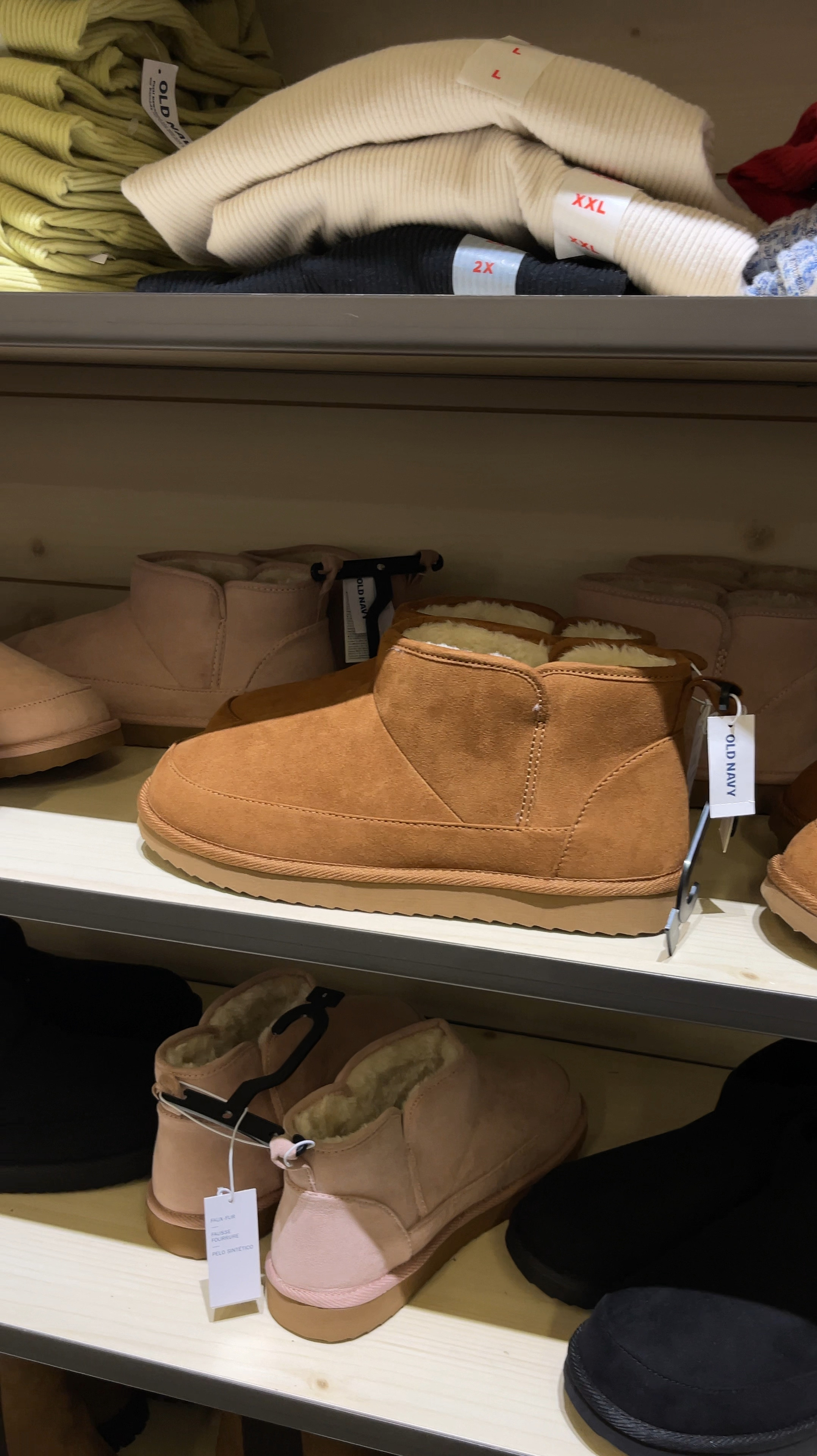 Faux Uggs at old navy. 

#LTKShoeCrush #LTKWatchNow #LTKFindsUnder50