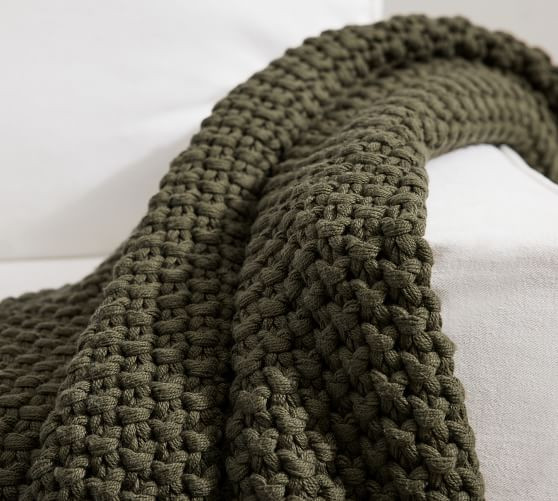 Bayside Seed Stitch Throw | Pottery Barn (US)